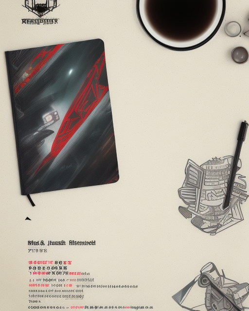 AI-created concept image of a notebook cover for anime fans